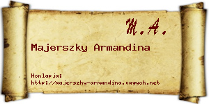 Majerszky Armandina névjegykártya